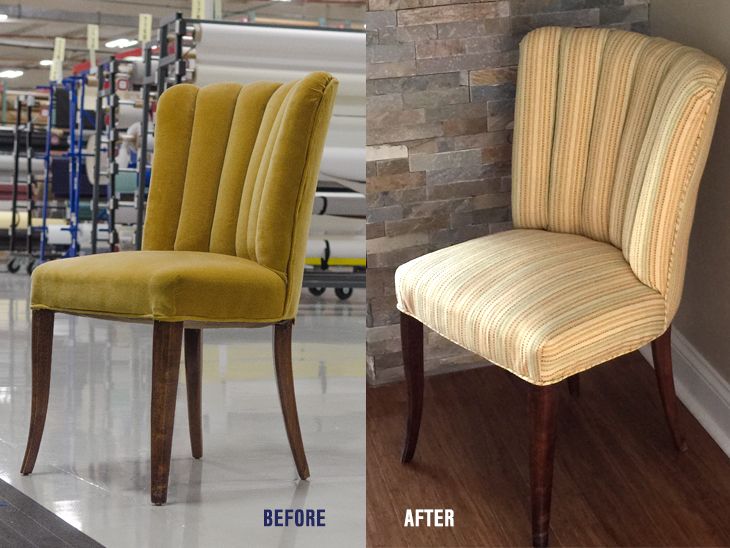 before and after of this channel back chair.